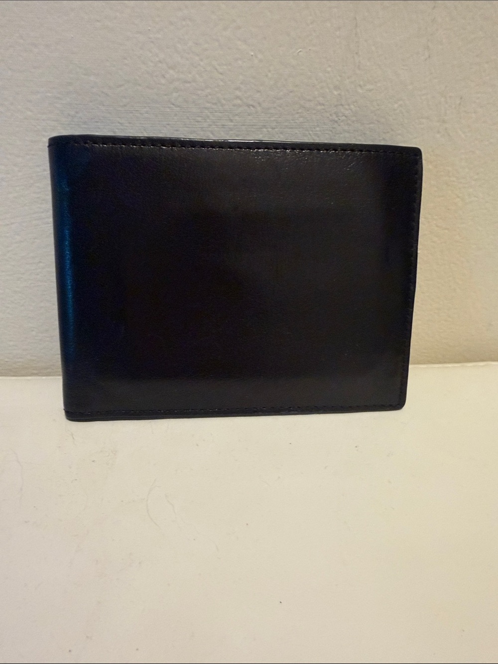 Coach Black Leather Bi-Fold Wallet With ID Card Insert